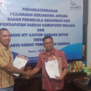 Permudah Belanja Barang dan Jasa , Pemkab Malaka Teken MoU dengan Bank NTT Untuk Terapkan Kartu Kredit Indonesia 