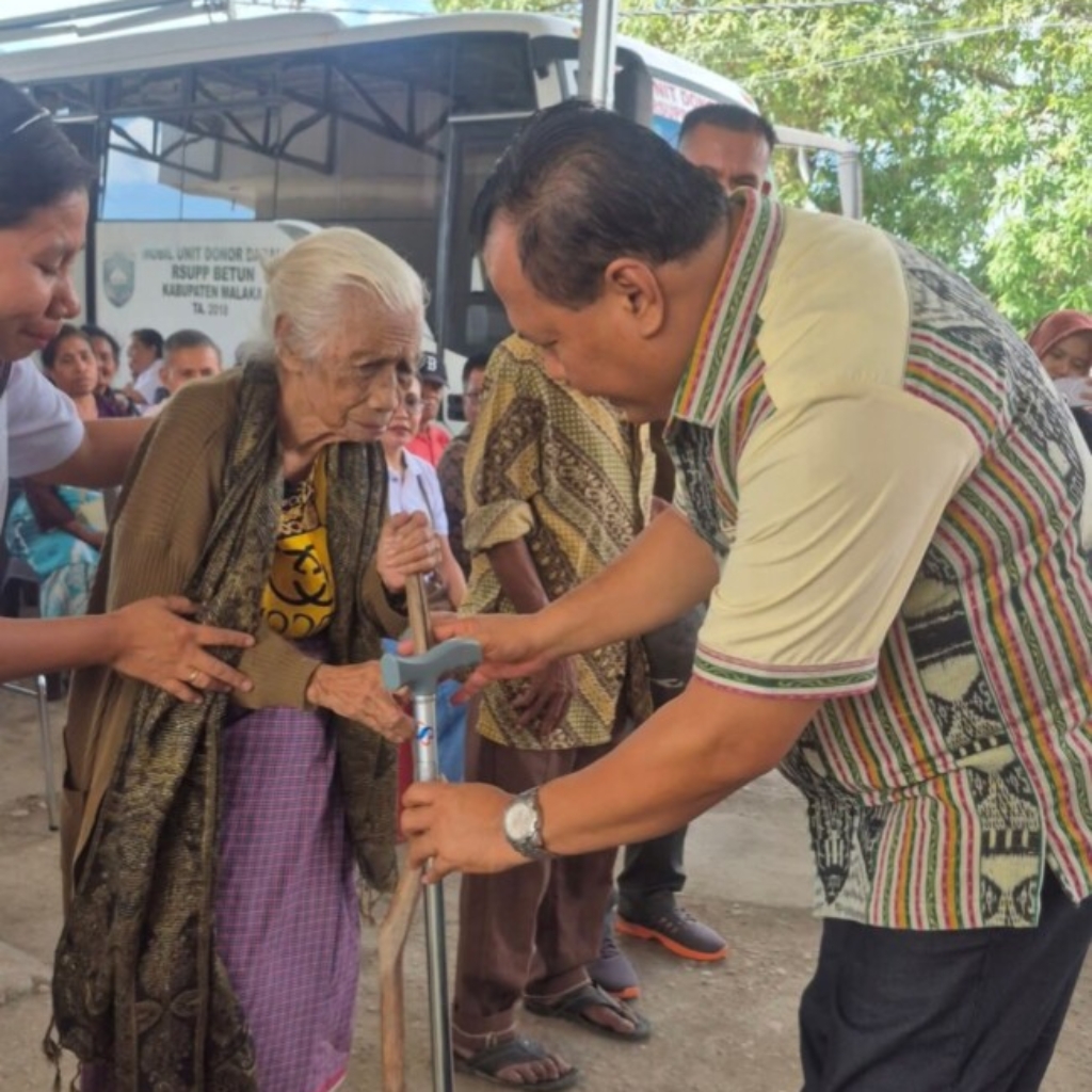 Peduli Lansia, Wabup HMS Hadiri Peringatan HLUN 2026 di Puskesmas Betun