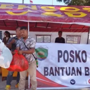 Sehari Dilantik, Ketua PMI Malaka dr. Oktelin Langsung Dirikan Posko Bantuan Bencana Flores